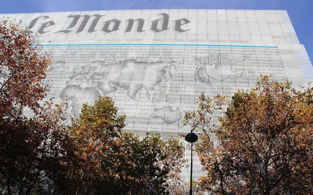 Façade du journal Le Monde
